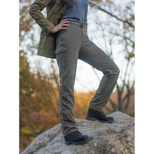 Clothing Arts Pants Womens 14 Petite P^cubed Pick-Pocket Proof Olive Green Cargo